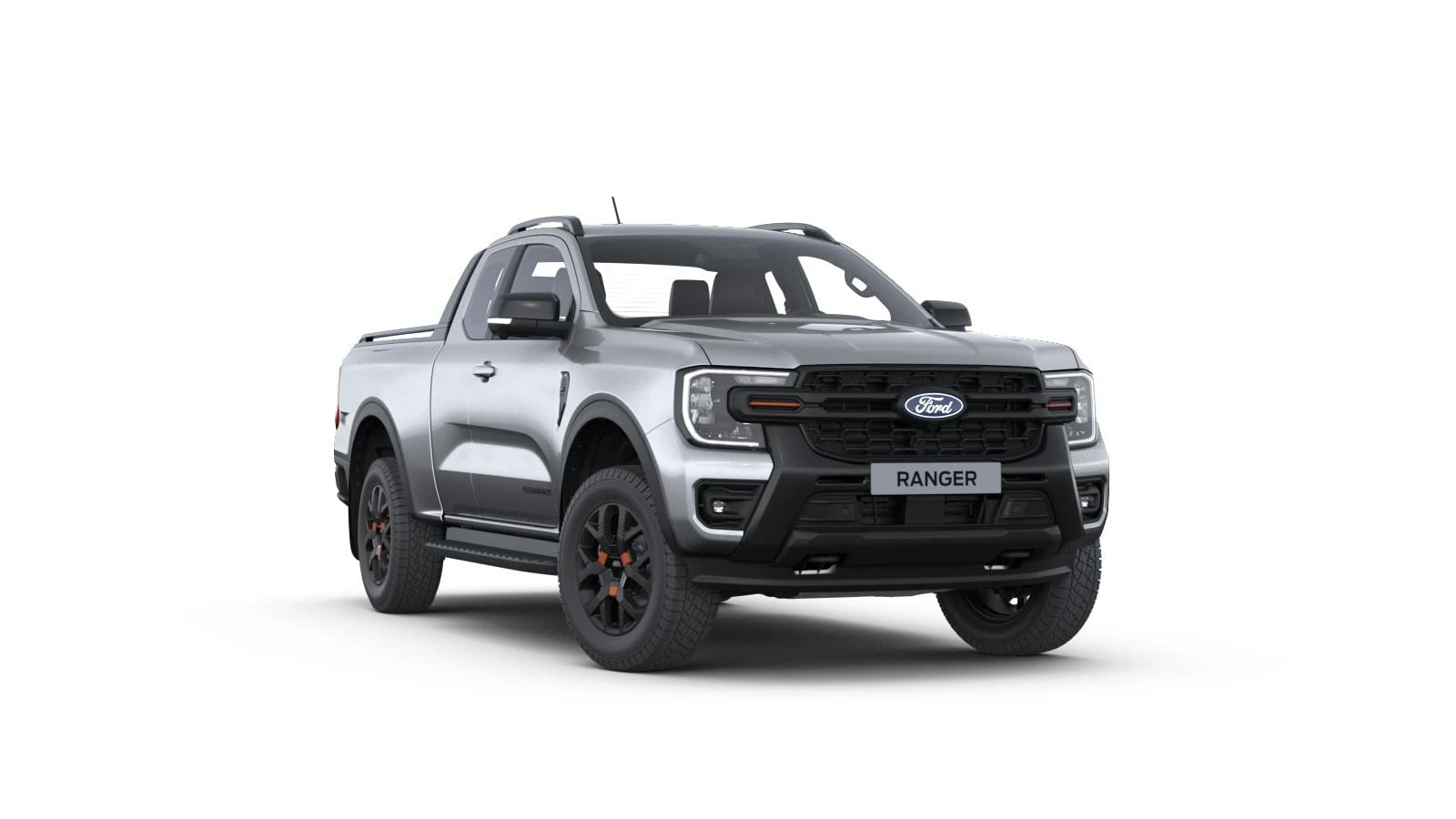 Ranger Super Cab, Wildtrak, Metalický lak karoserie – stříbrná Iconic, front