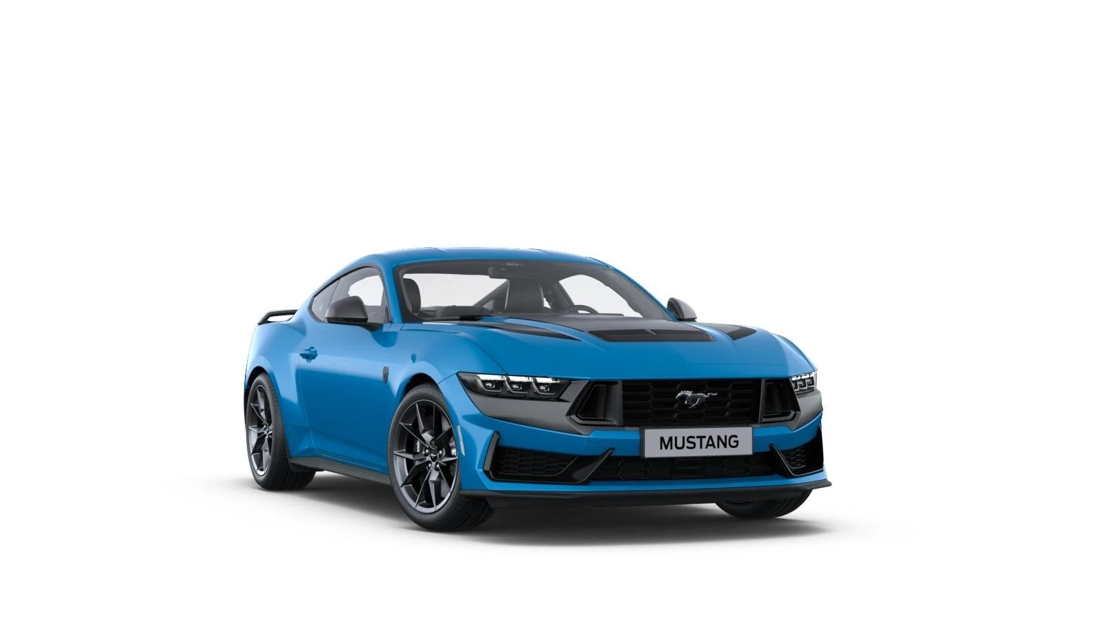 Mustang Fastback, Dark Horse, Modrá Grabber, front