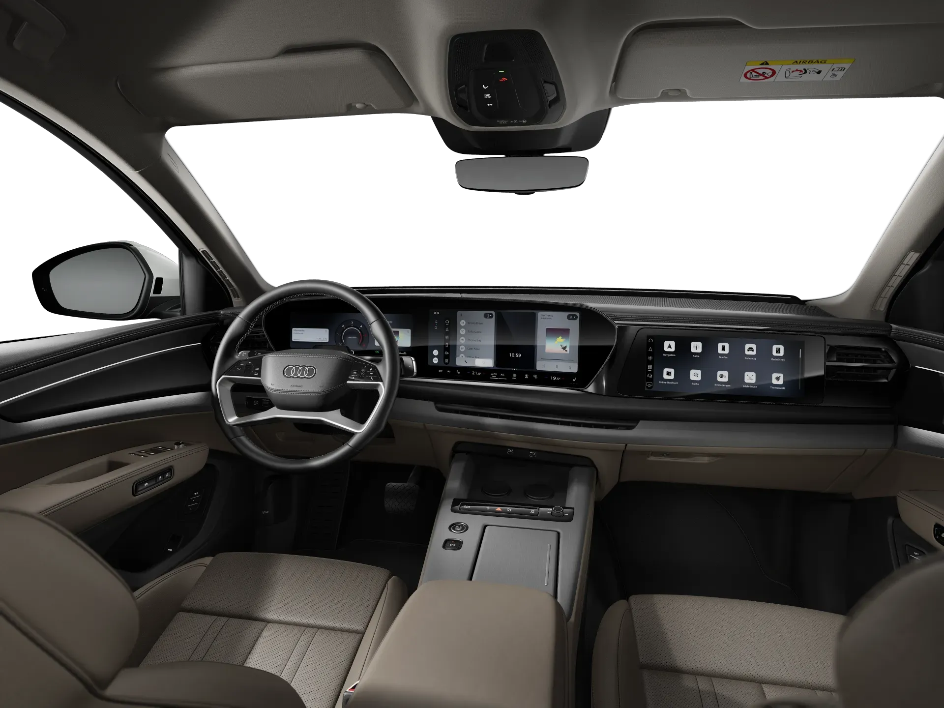 Q7 SUV, Q7 SUV, interiér Černá/Hnědá, interiorfront