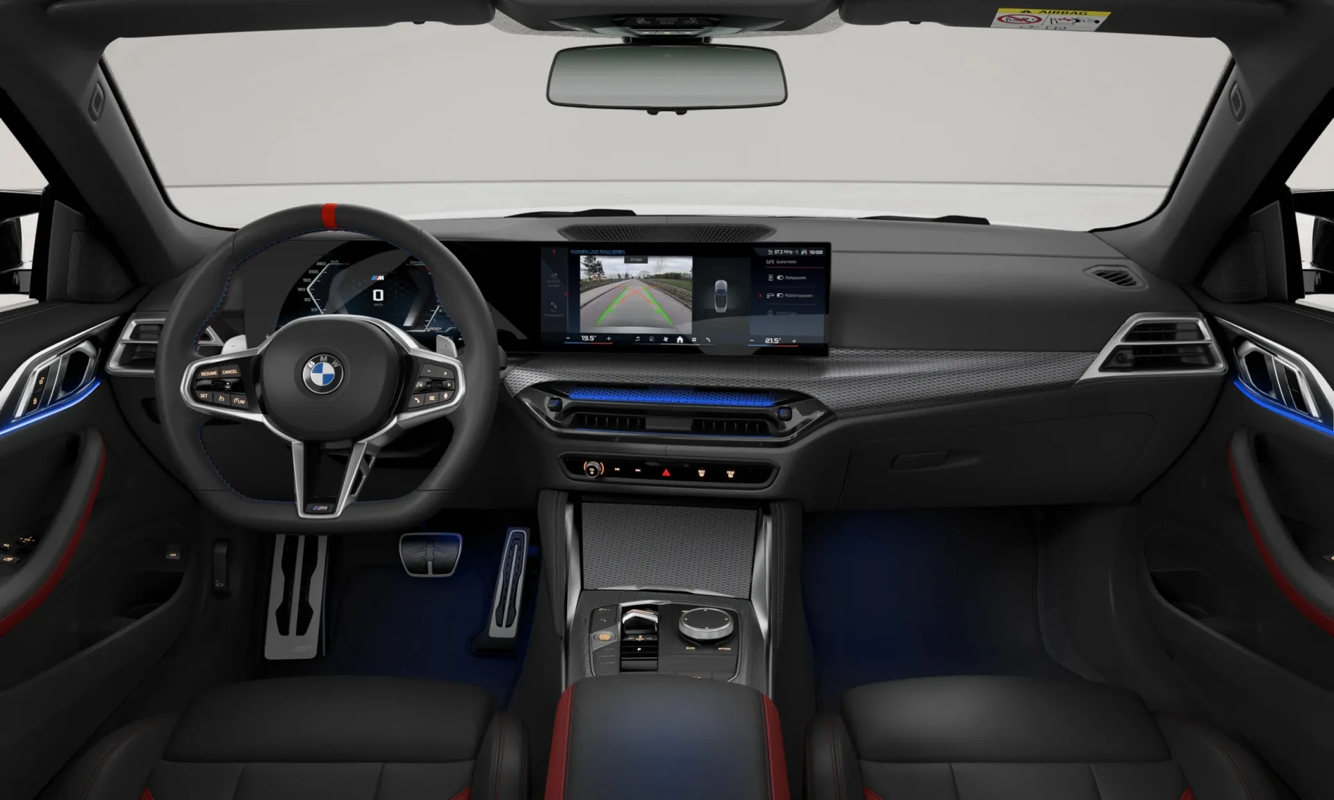 Řada 4 Cabrio (G23), M Modely, interiér Kůže Vernasca Black/Red, dashboard
