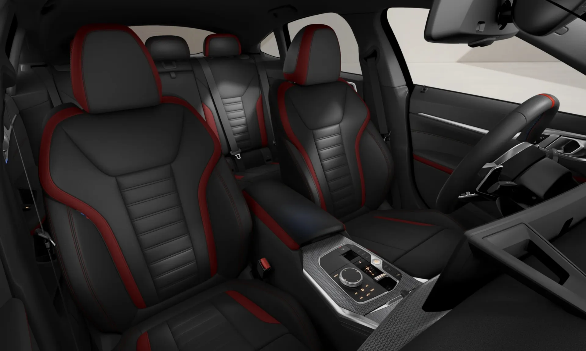 Řada 4 Gran Coupé (G26), M Modely, interiér Kůže Vernasca Black/Red, seats