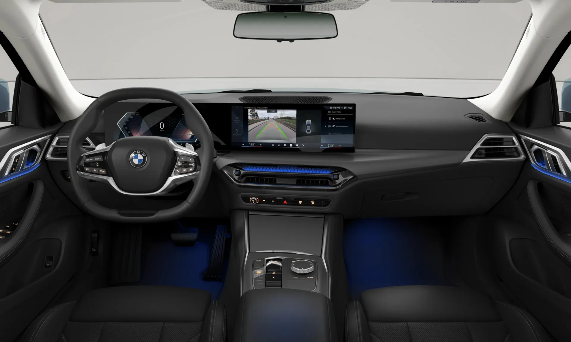 Řada 4 Gran Coupé (G26), Sériové provedení, Metalický lak Cape York Green, interiér Umělá kůže Sensatec perforovaná Black/Black, dashboard