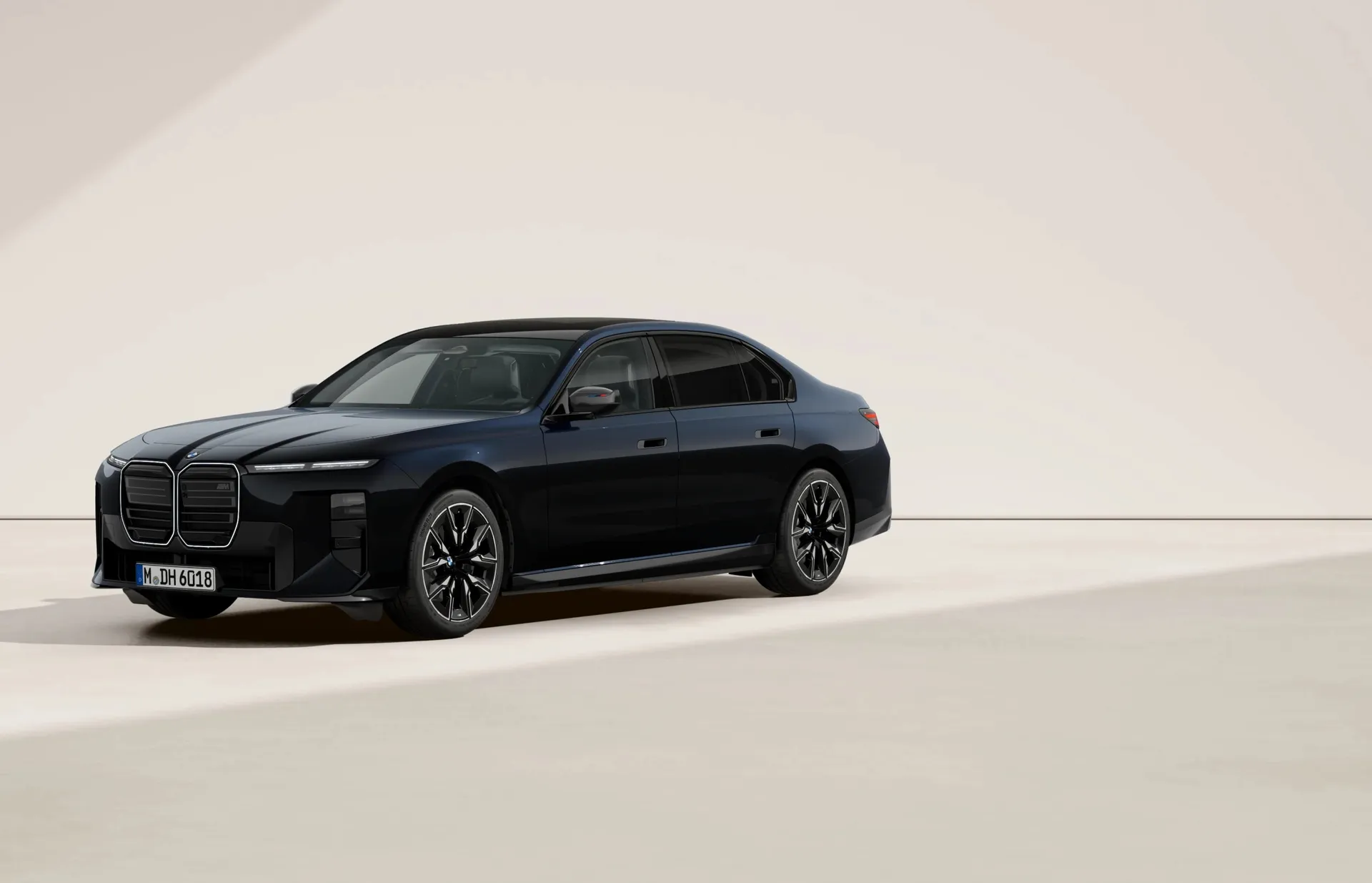 i7 Sedan (G70), M Modely, Metalický lak Carbon Black, front