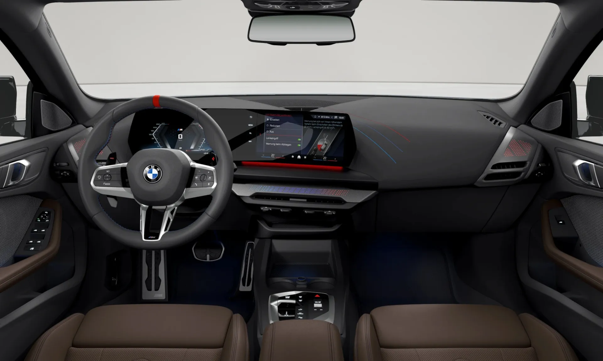 Řada 2 Gran Coupé (F74), M Modely, Metalický lak M Brooklyn Grey, interiér Umělá kůže Veganza perforovaná Mocha, dashboard