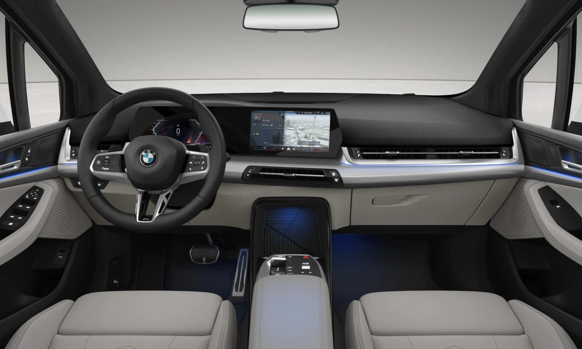 Řada 2 Active Tourer (U06), M sportovní paket, interiér Umělá kůže Veganza perforovaná Smoke White, dashboard