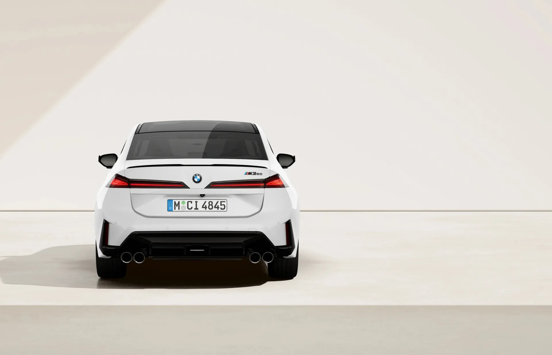 Řada 3 Sedan (G50), M Modely, Nemetalický lak Alpine White, rear