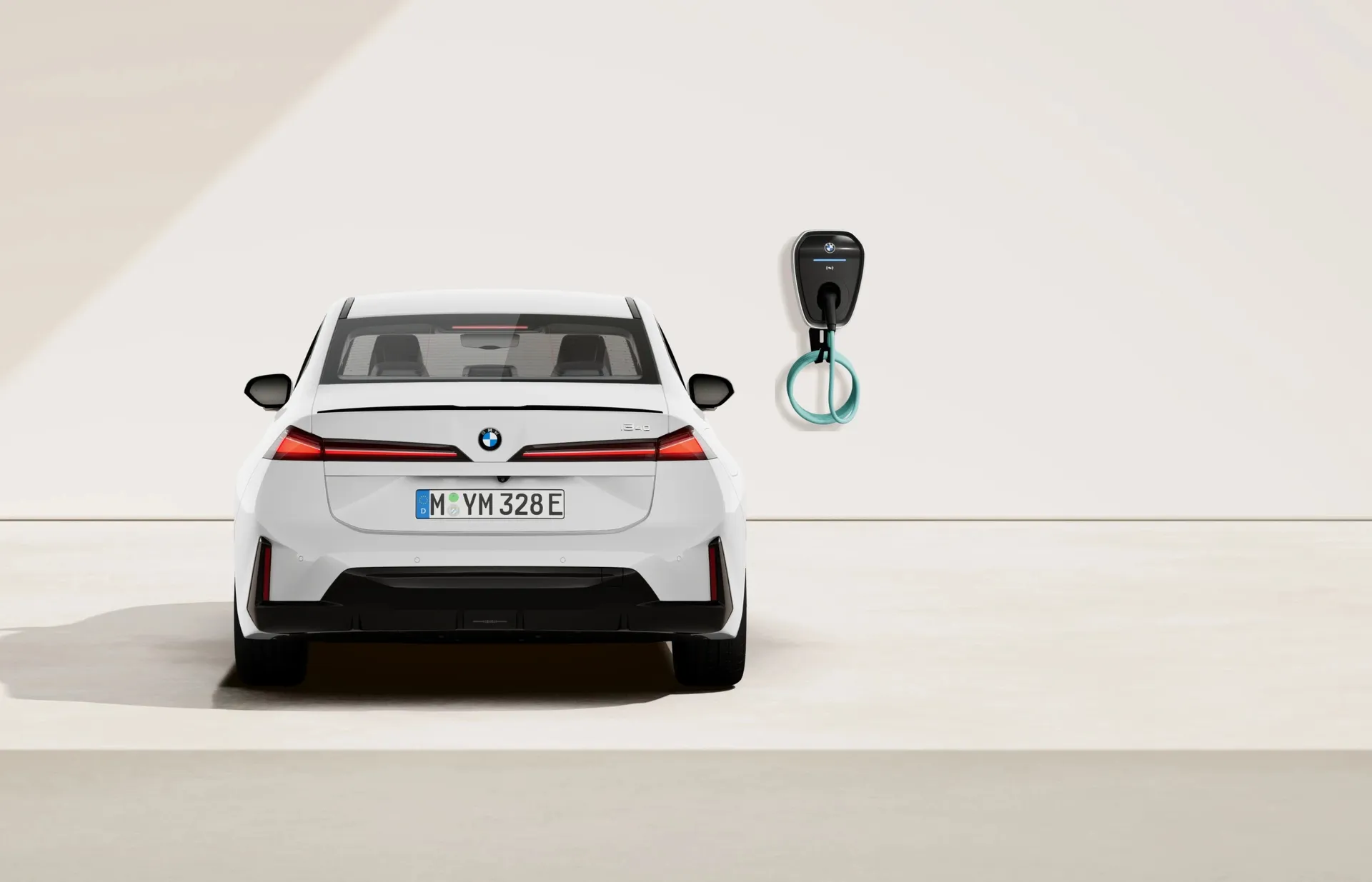 i3 Sedan (NA0), M sportovní paket Pro, Nemetalický lak Alpine White, rear