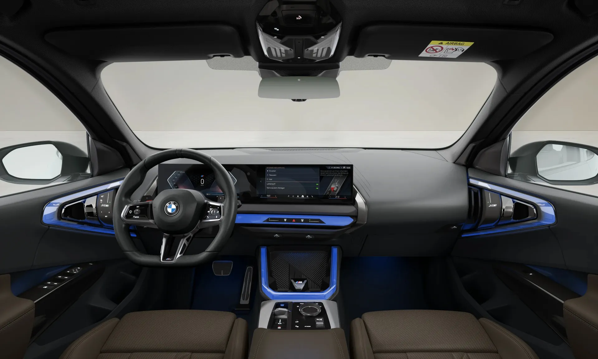 X3 (G45), M sportovní paket, Metalický lak Black Sapphire, interiér Umělá kůže Veganza perforovaná a prošívaná Espresso Brown, dashboard