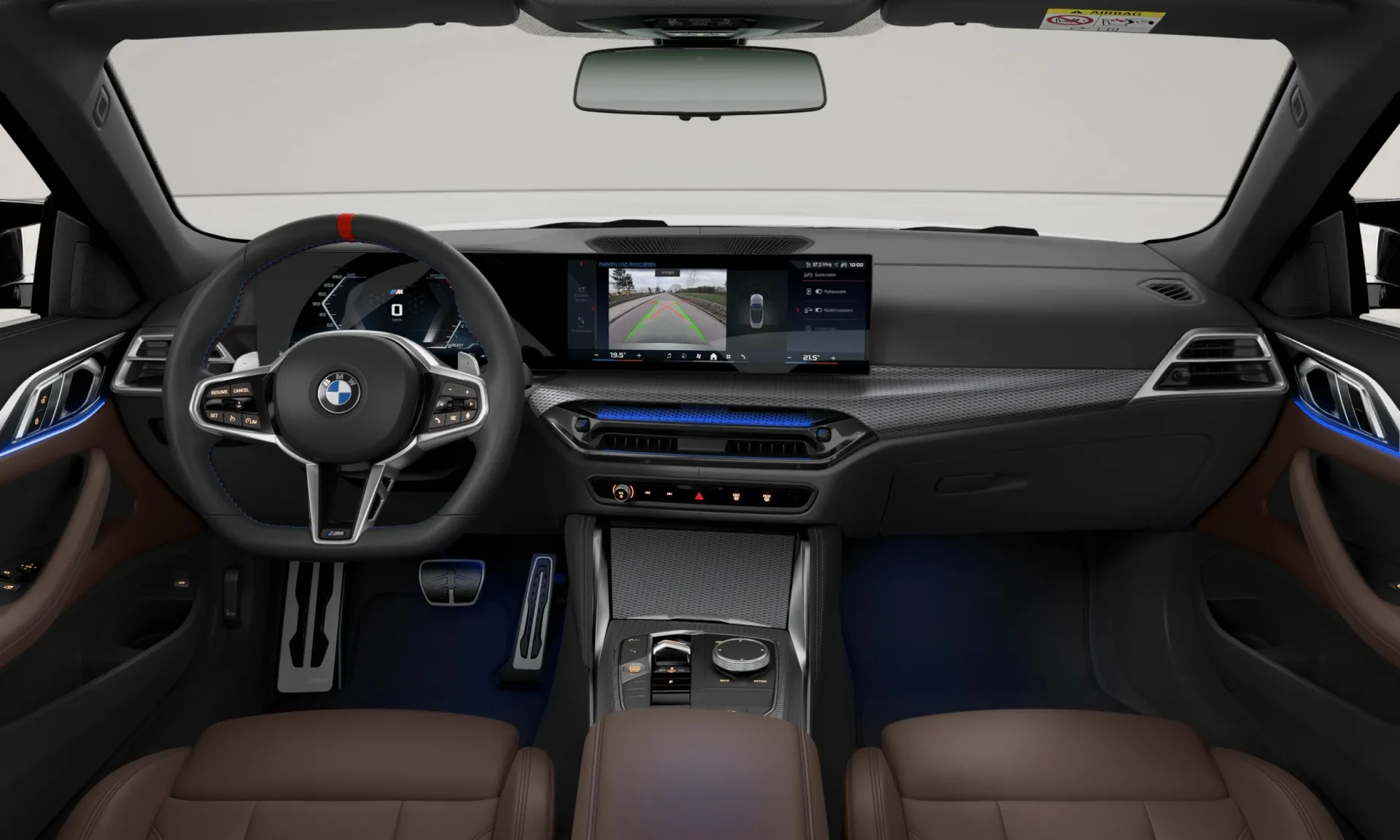 Řada 4 Cabrio (G23), M Modely, interiér Kůže Vernasca Mocha s dekorativním prošíváním/Black, dashboard