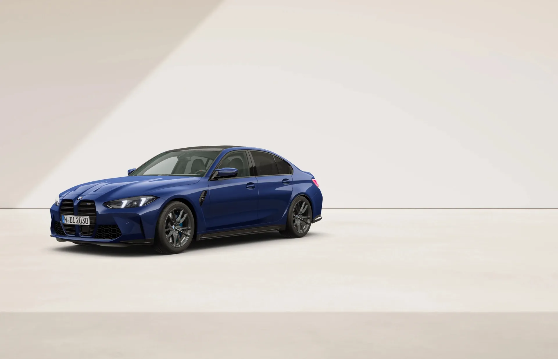 M3 Sedan (G80), M Modely, Metalický lak M Portimao Blue, front