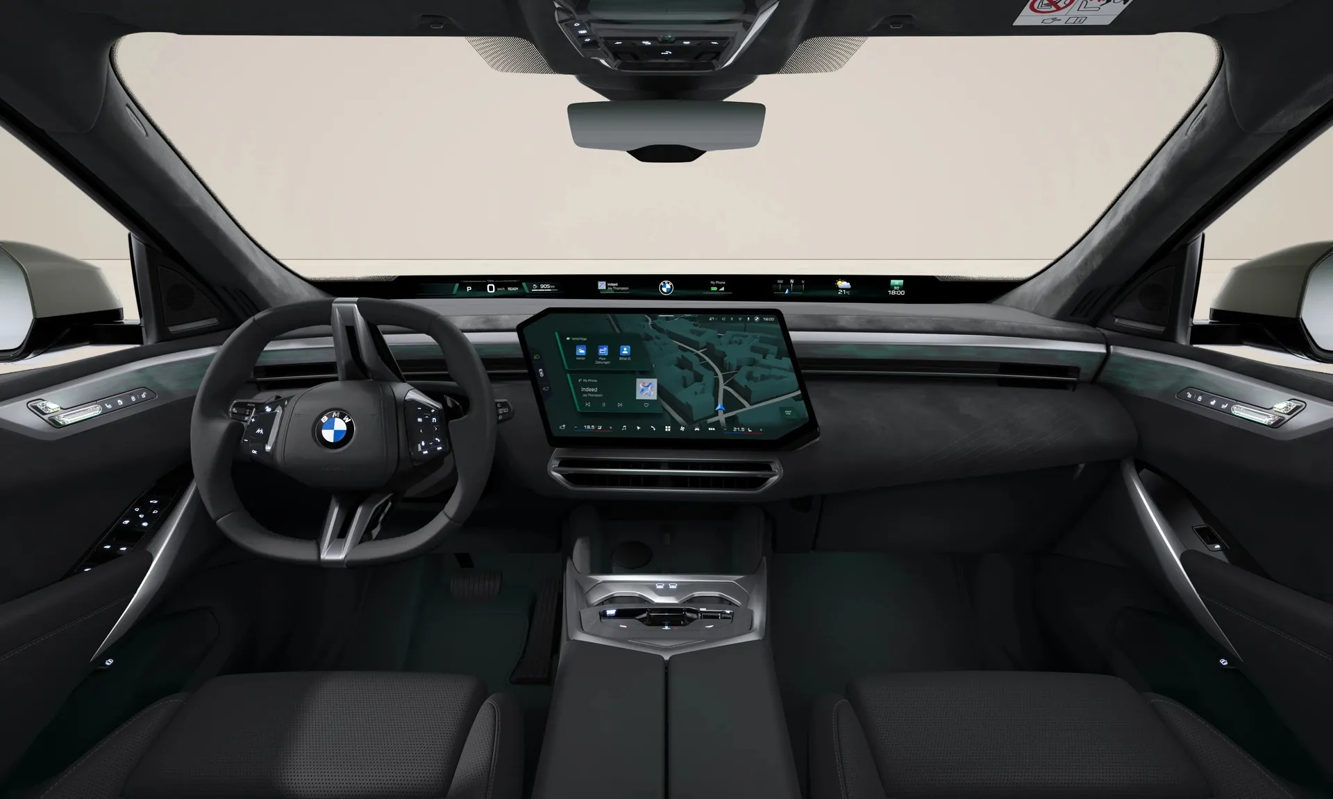 X5 (G65), Sériové provedení, Metalický lak Grey Pine, interiér Design interiéru BMW Individual-Black, dashboard
