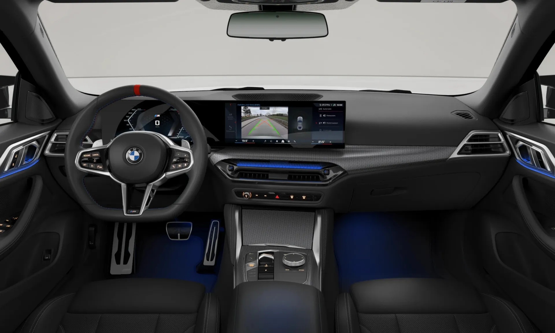 Řada 4 Gran Coupé (G26), M Modely, interiér Umělá kůže Sensatec perforovaná Black/Black, dashboard