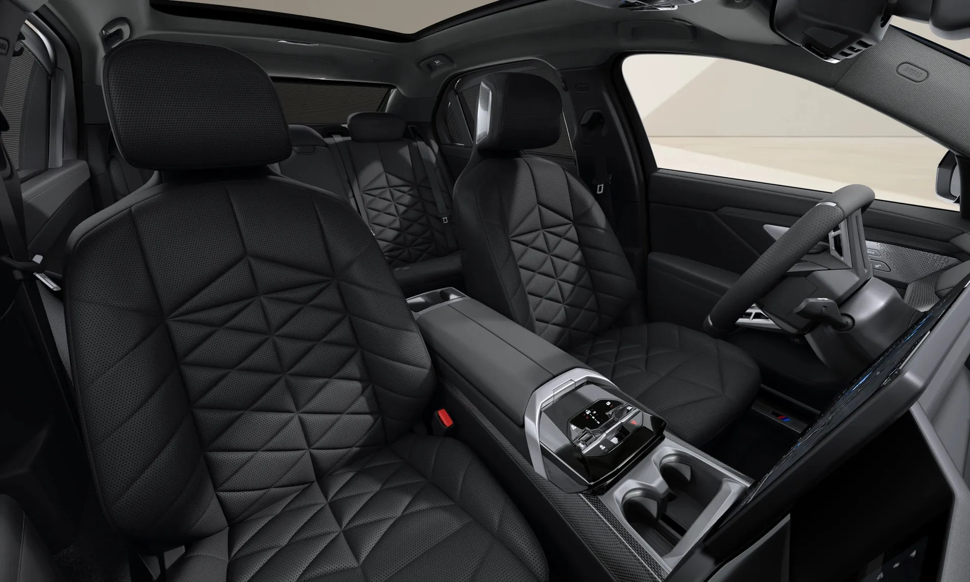 i7 Sedan (G70), M sportovní paket, Metalický lak Carbon Black, interiér Umělá kůže Veganza Black, seats