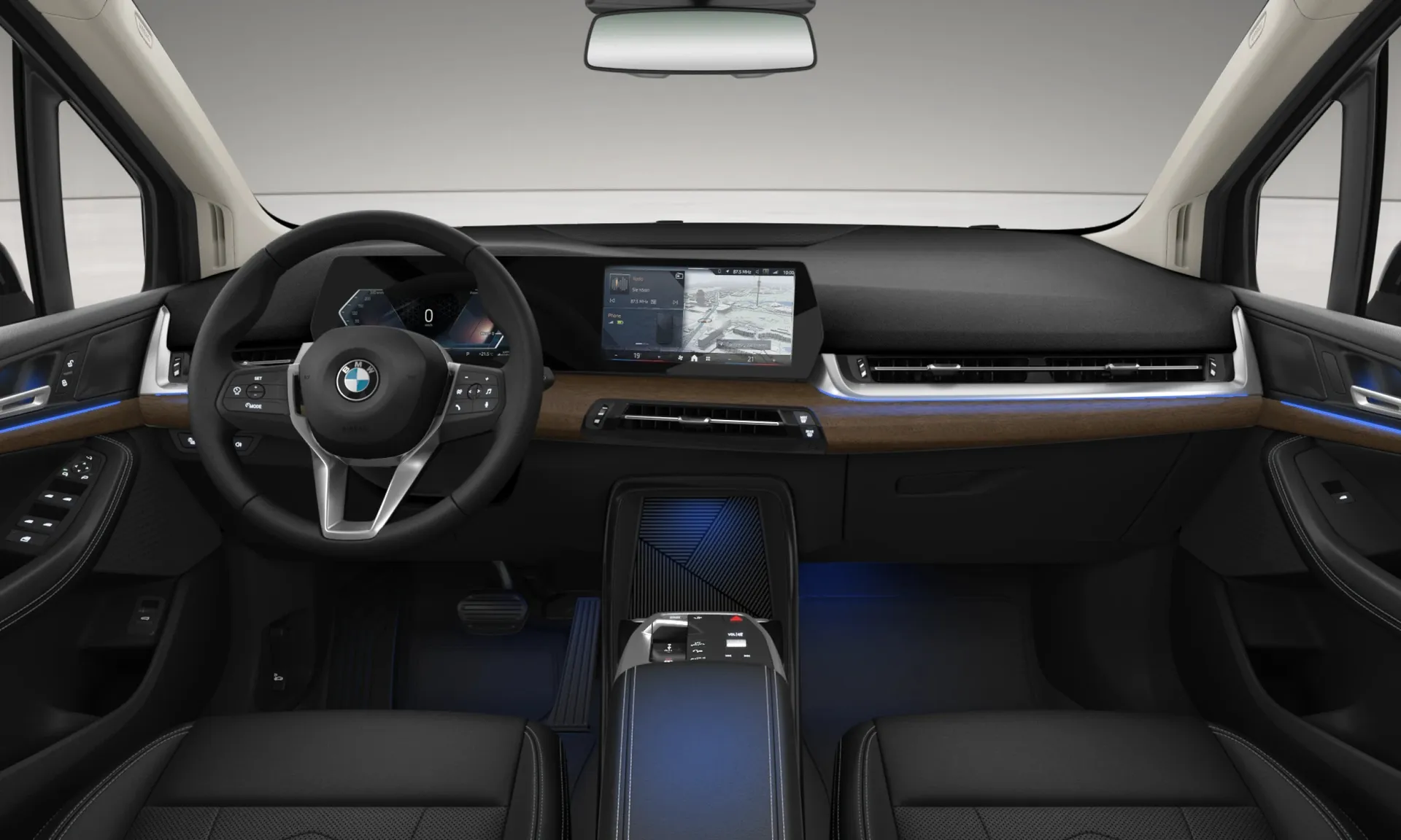 Řada 2 Active Tourer (U06), Luxury Line, interiér Umělá kůže Veganza perforovaná Black, dashboard