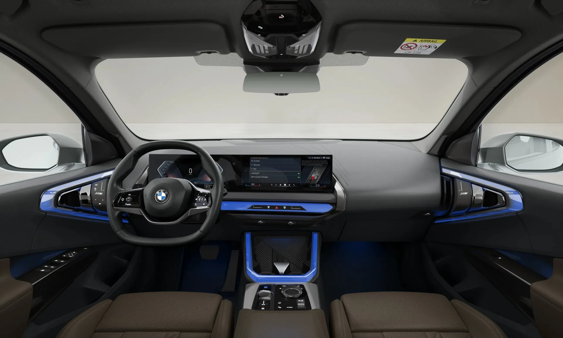 X3 (G45), Sériové provedení, interiér Umělá kůže Veganza perforovaná a prošívaná Espresso Brown, dashboard