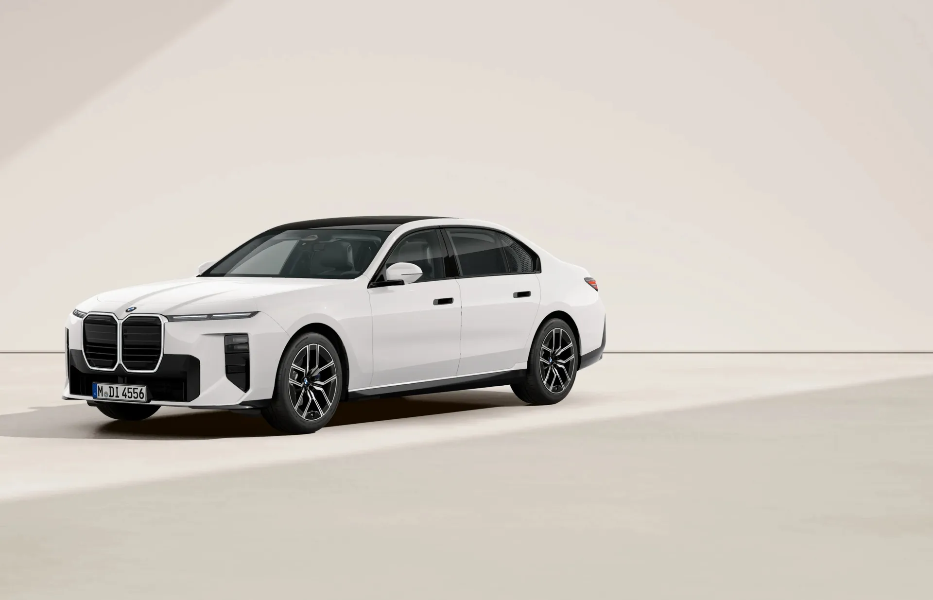 Řada 7 Sedan (G70), M sportovní paket, Metalický lak Mineral White, front