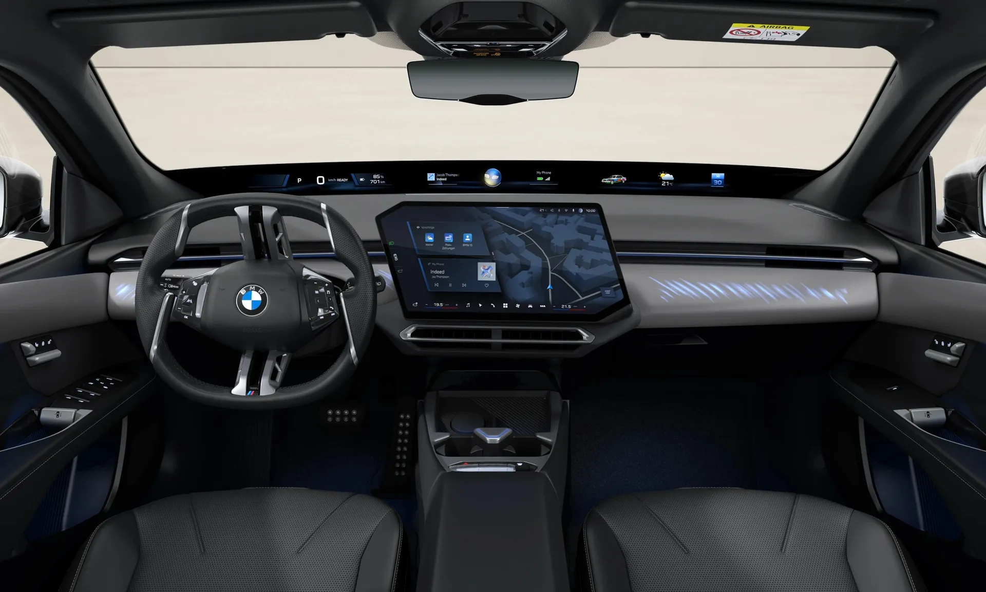 i3 Sedan (NA0), M sportovní paket, interiér Design interiéru Contemporary-Black Bicolour, dashboard