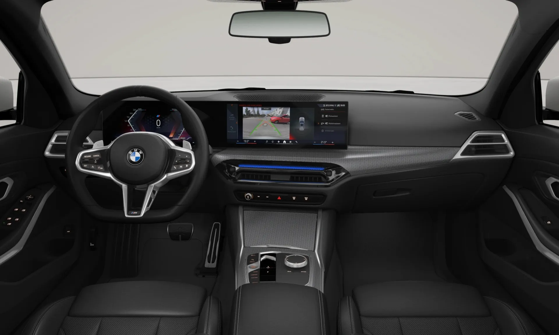 Řada 3 Touring (G21), M sportovní paket Pro, BMW Individual lak na přání, interiér Umělá kůže Sensatec perforovaná Black/Black, dashboard