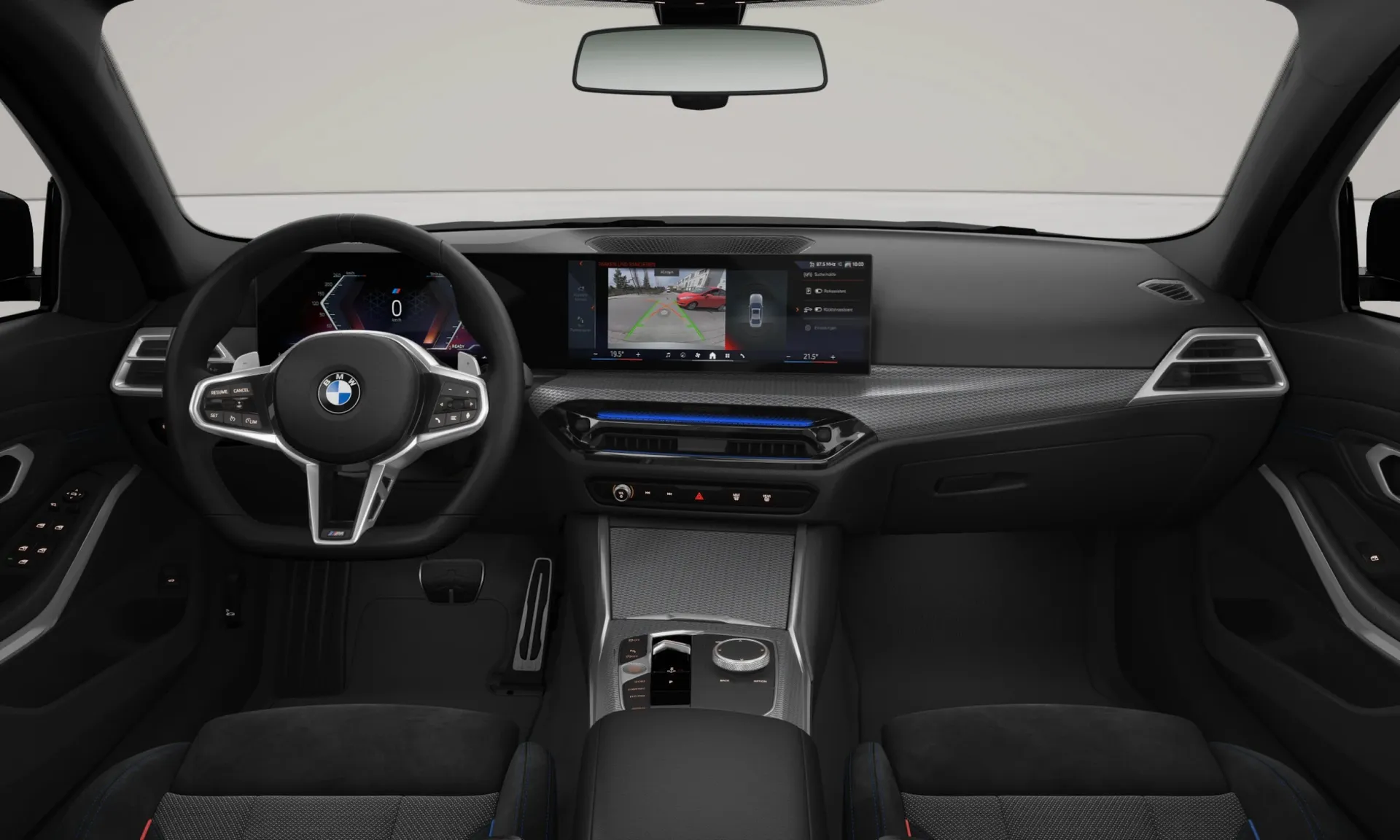 Řada 3 Sedan (G20), M sportovní paket Pro, Metalický lak Black Sapphire, interiér Kombinace M PerformTex/látka, dashboard