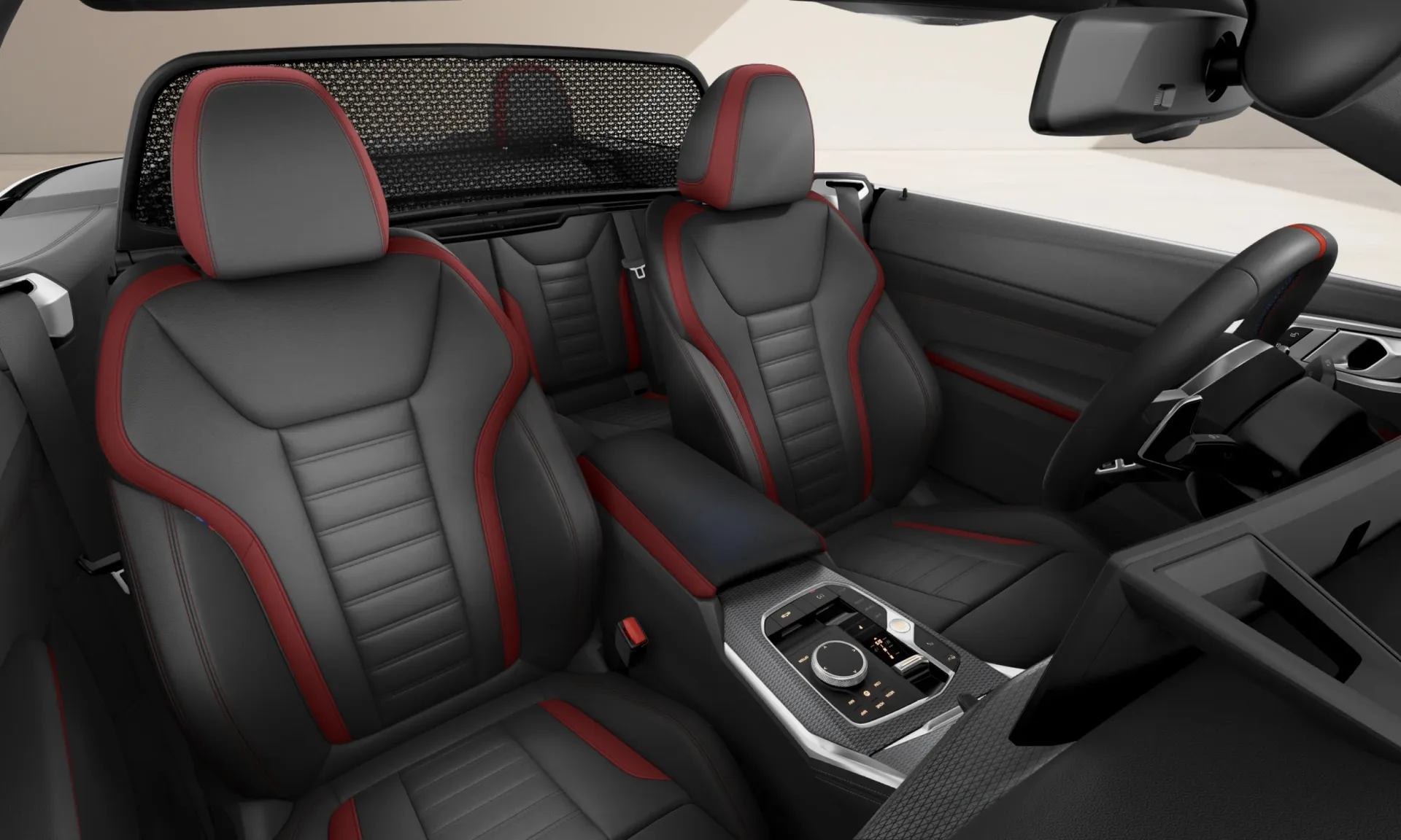 Řada 4 Cabrio (G23), M Modely, interiér Kůže Vernasca Black/Red, seats