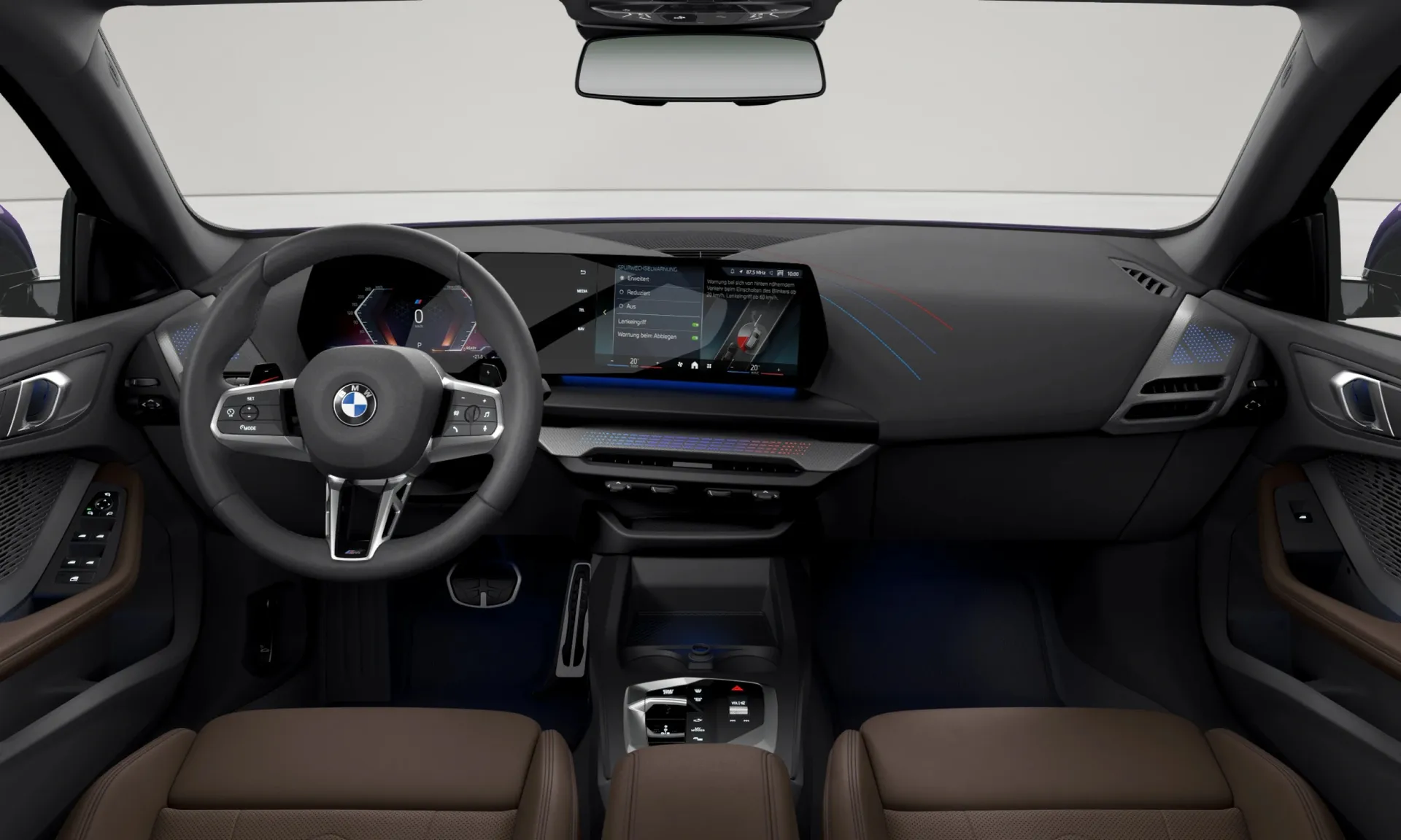 Řada 2 Gran Coupé (F74), M sportovní paket, Metalický lak Thundernight, interiér Umělá kůže Veganza perforovaná Mocha, dashboard
