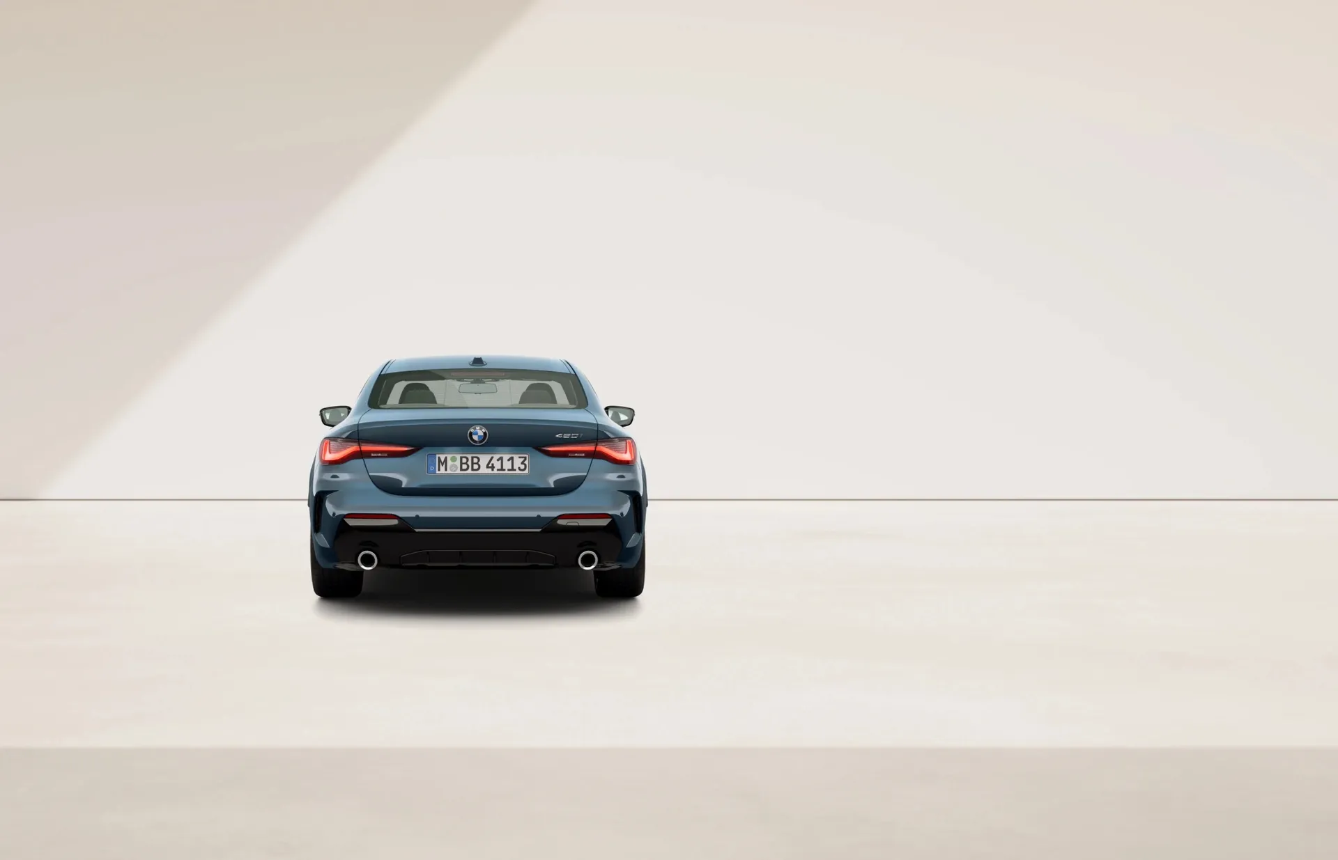 Řada 4 Coupé (G22), M sportovní paket, Metalický lak Arctic Race Blue, rear