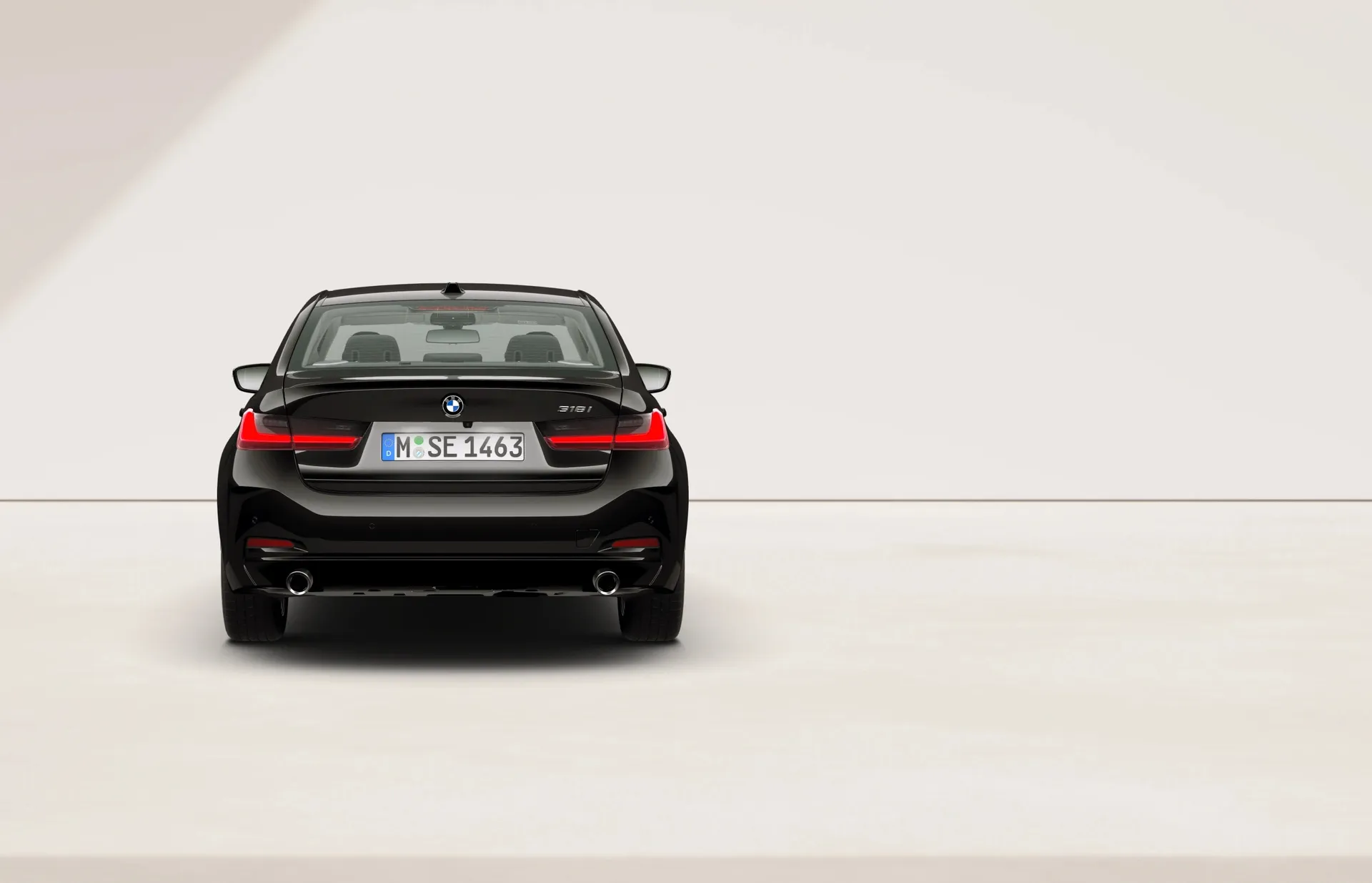 Řada 3 Sedan (G20), Sériové provedení, Nemetalický lak "Black", rear