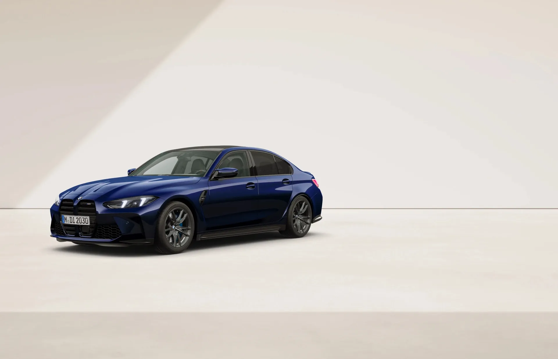 M3 Sedan (G80), M Modely, BMW Individual metalický lak Tanzanite Blue, front