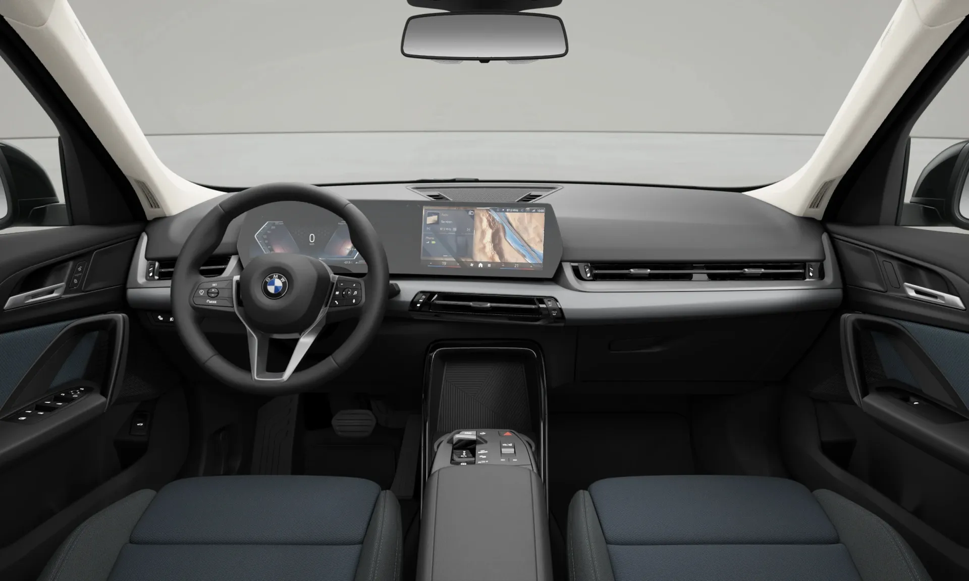 X1 (U11), Sériové provedení, interiér Látka Econeer Bicolour Blue, dashboard