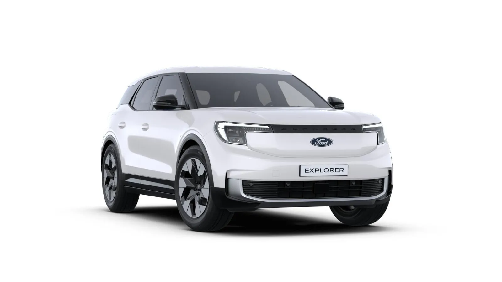 Explorer EV, Premium, bílá Frozen, front