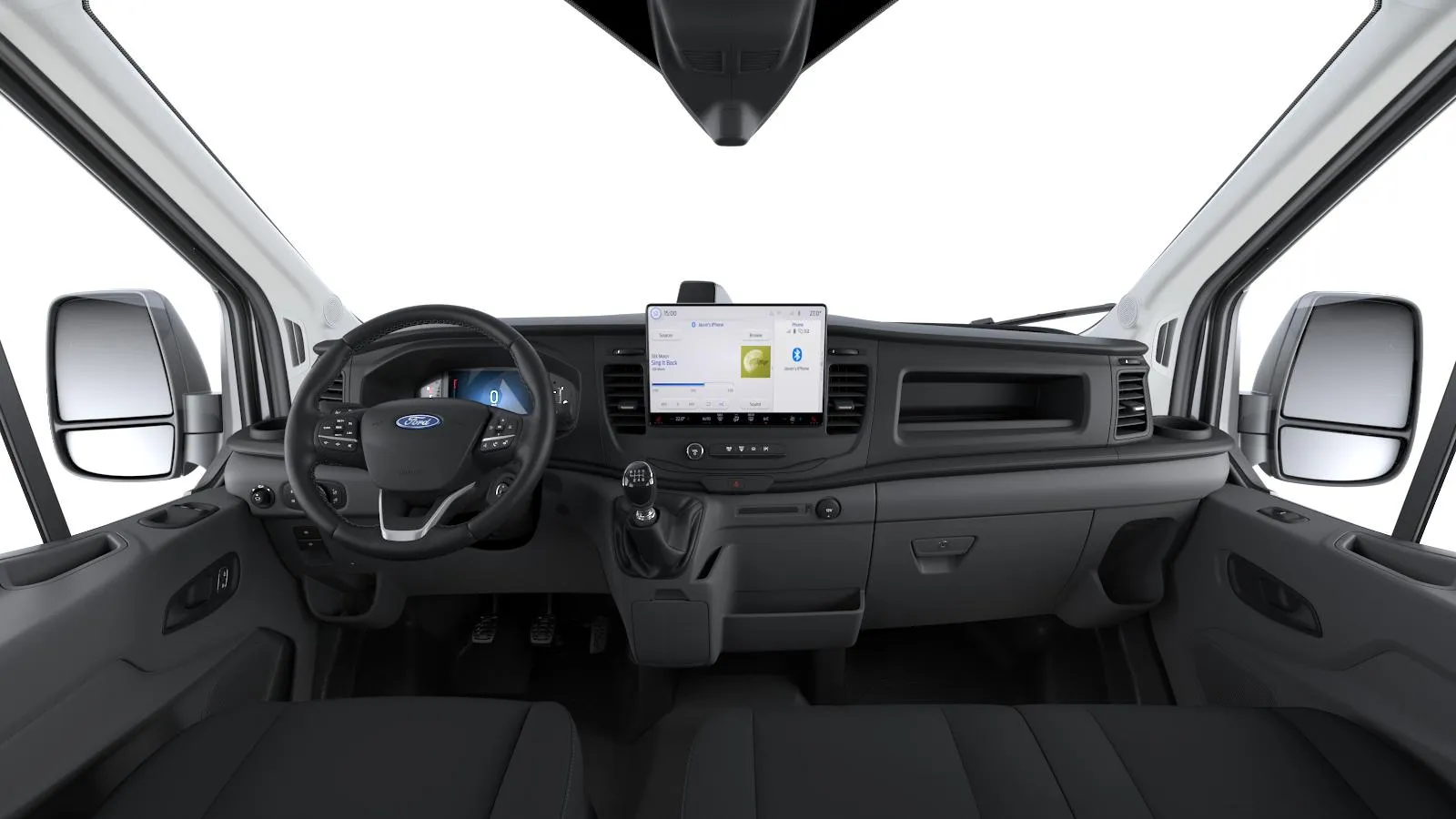 Transit Van DCiV 350 L2 H2 (2026.50), Trend, interiér Tmavé látkové potahy, dashboard