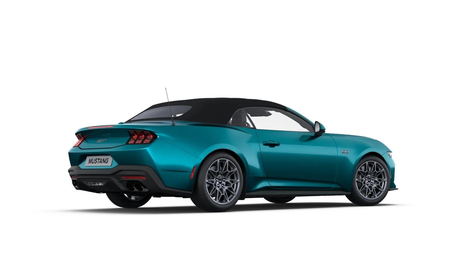 Mustang Convertible, GT, Modrá Adriatic, rear