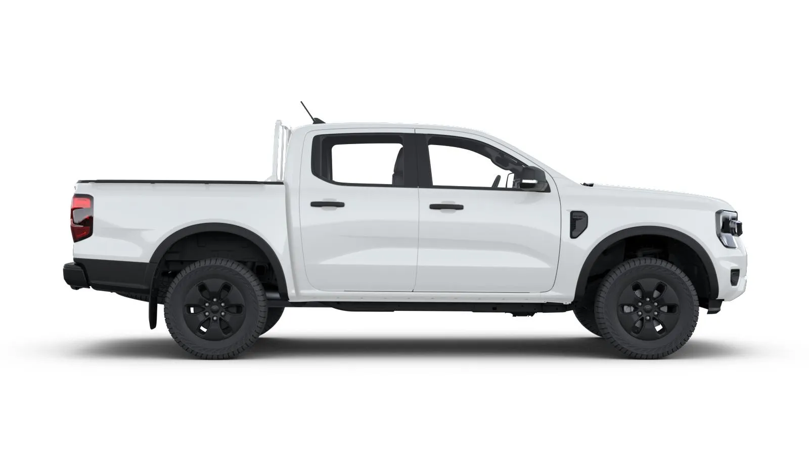 Ranger Double Cab, XLT, Nemetalický lak karoserie – bílá Frozen, side