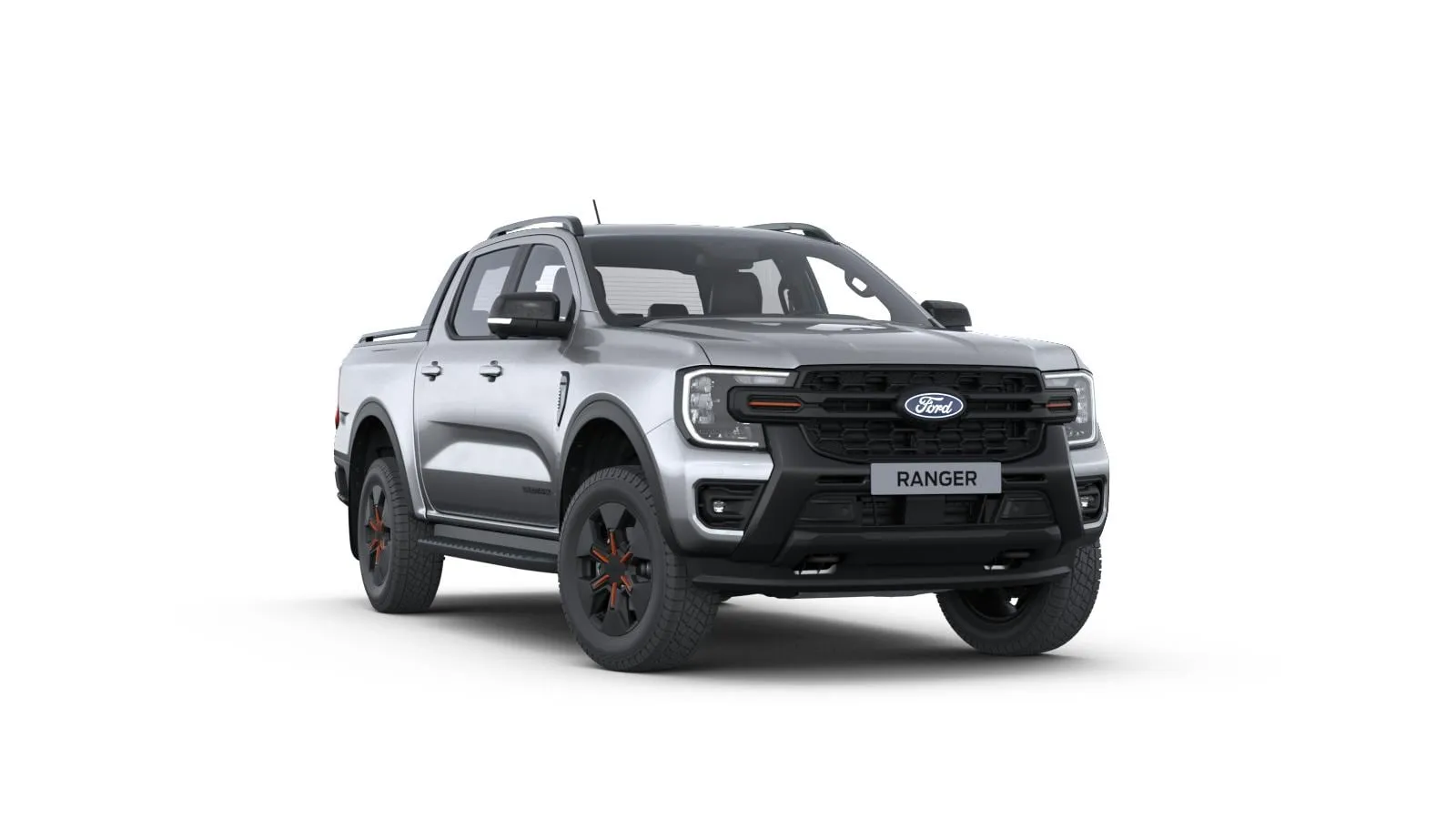 Ranger Double Cab, Wildtrak, Metalický lak karoserie – stříbrná Iconic, front