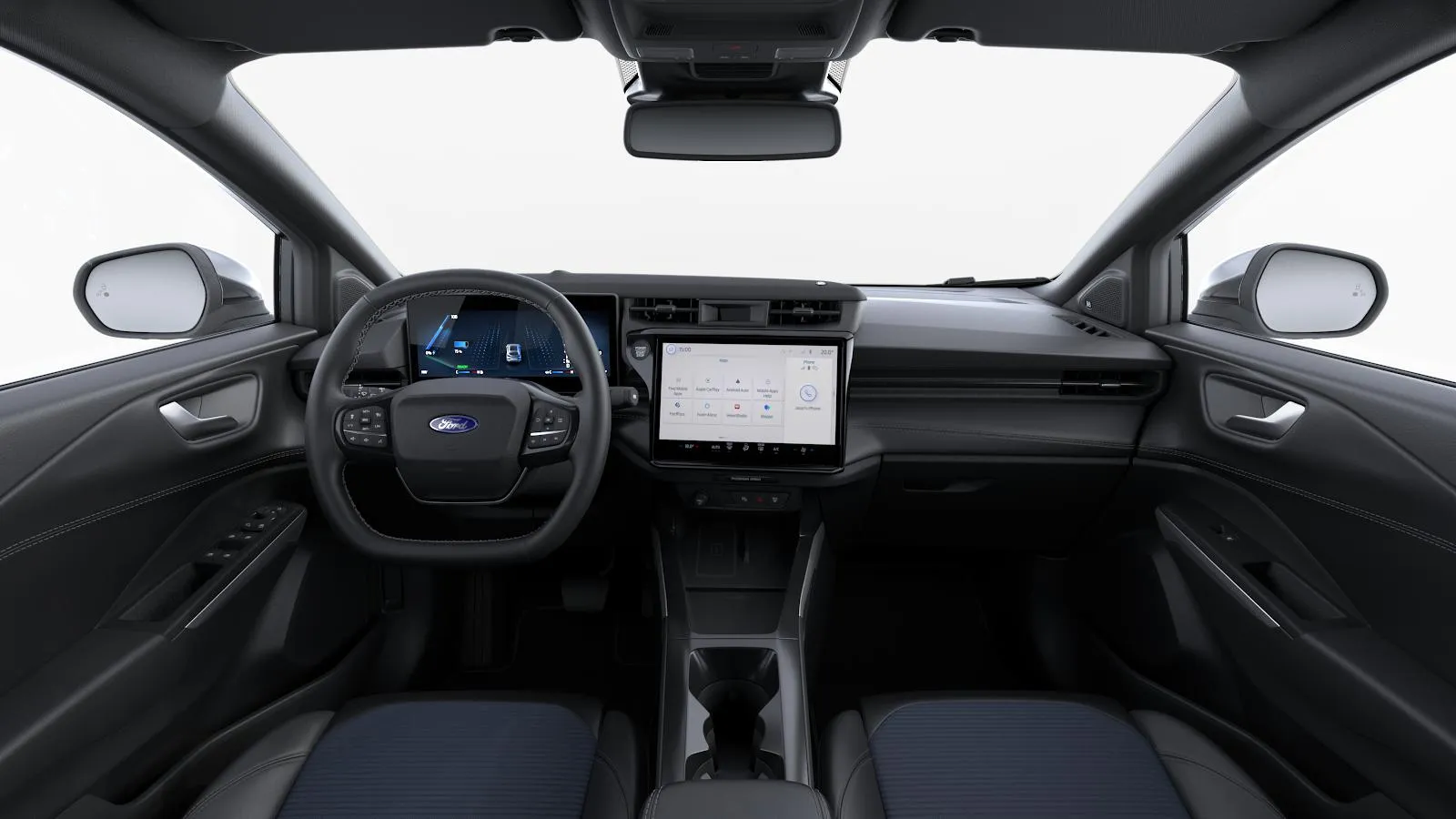 Puma Gen-E, BlueCruise Edition, interiér Vinyl Sensico/látka Hannah v modré/černé s modrým prošíváním, dashboard