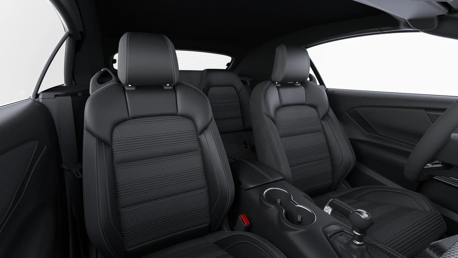 Mustang Convertible, GT, interiér Čalounění vinyl/kůže v černé, rear-seats