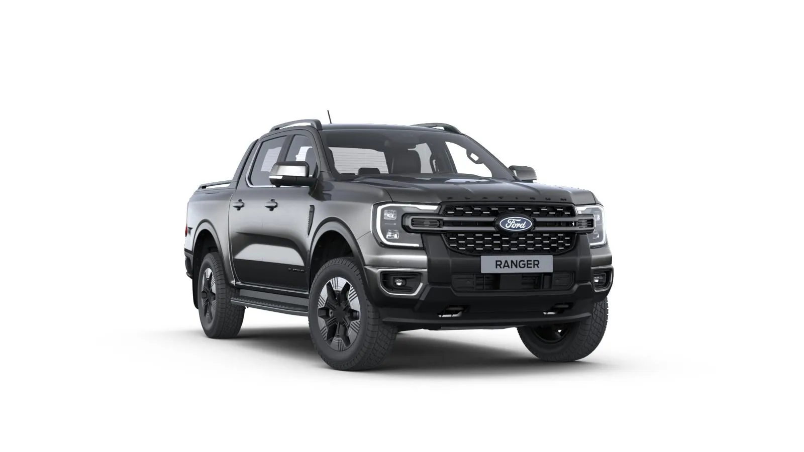 Ranger Double Cab, Platinum, Metalický lak karoserie – šedá Carbonized, front