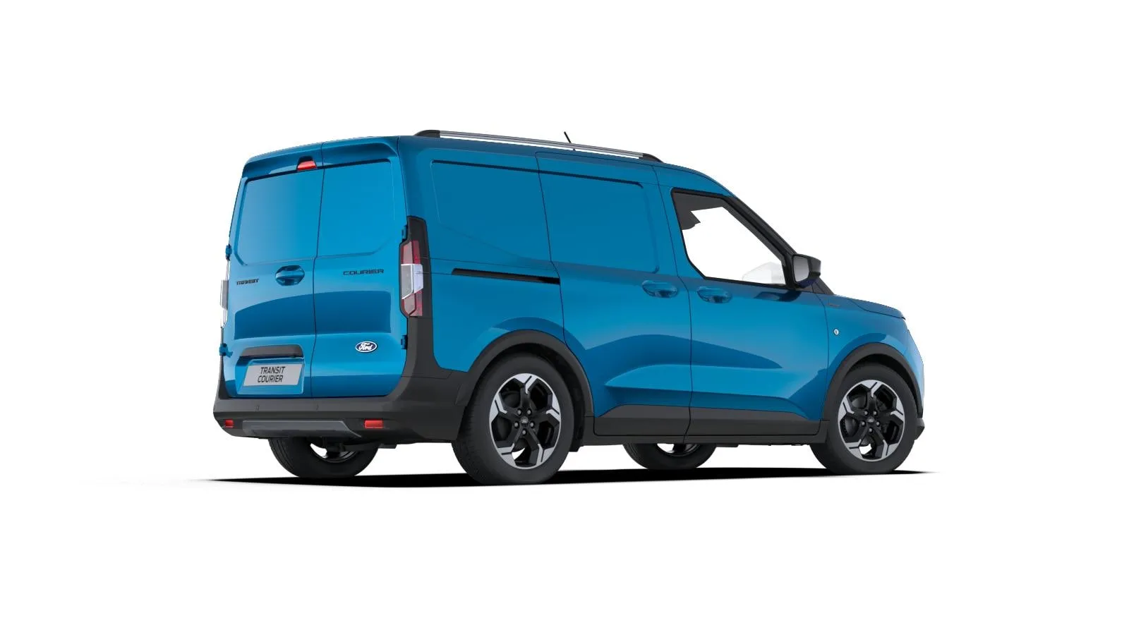 Transit Courier Van, Active, Modrá Digital Aqua, side