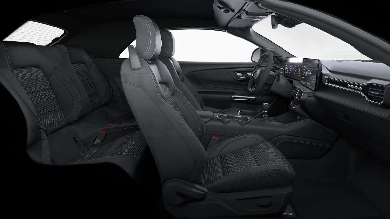 Mustang Convertible, GT, interiér Čalounění vinyl/kůže v černé, seats