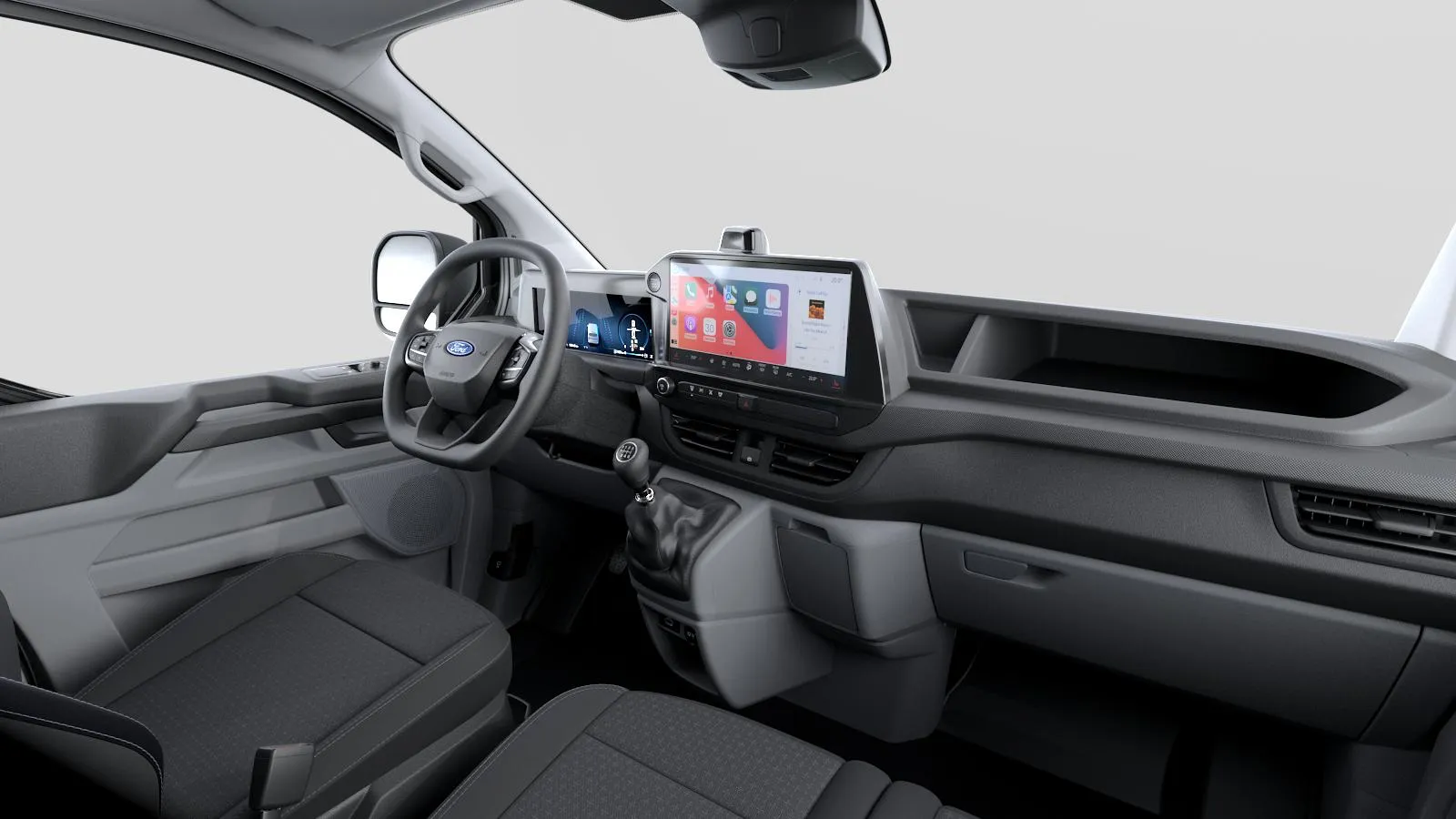 Transit Custom Van 280 L1 H1, Trend, interiér Tmavé látkové potahy Trend, dashboard