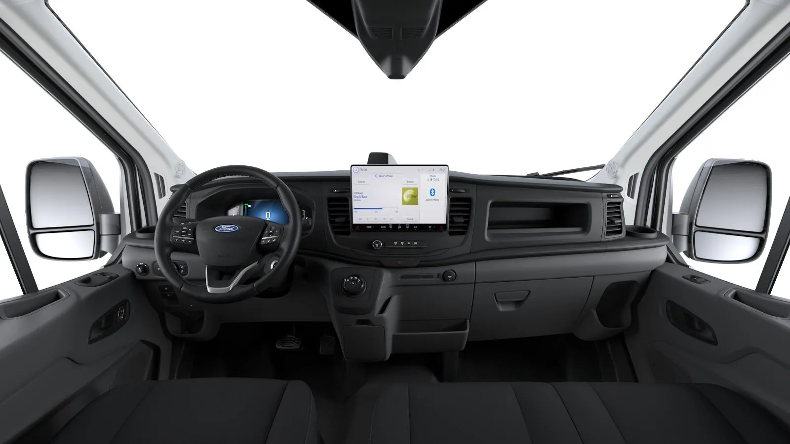 Transit Van Van 350 L2 H2 (2026.50), Base, interiér Tmavé látkové potahy, dashboard