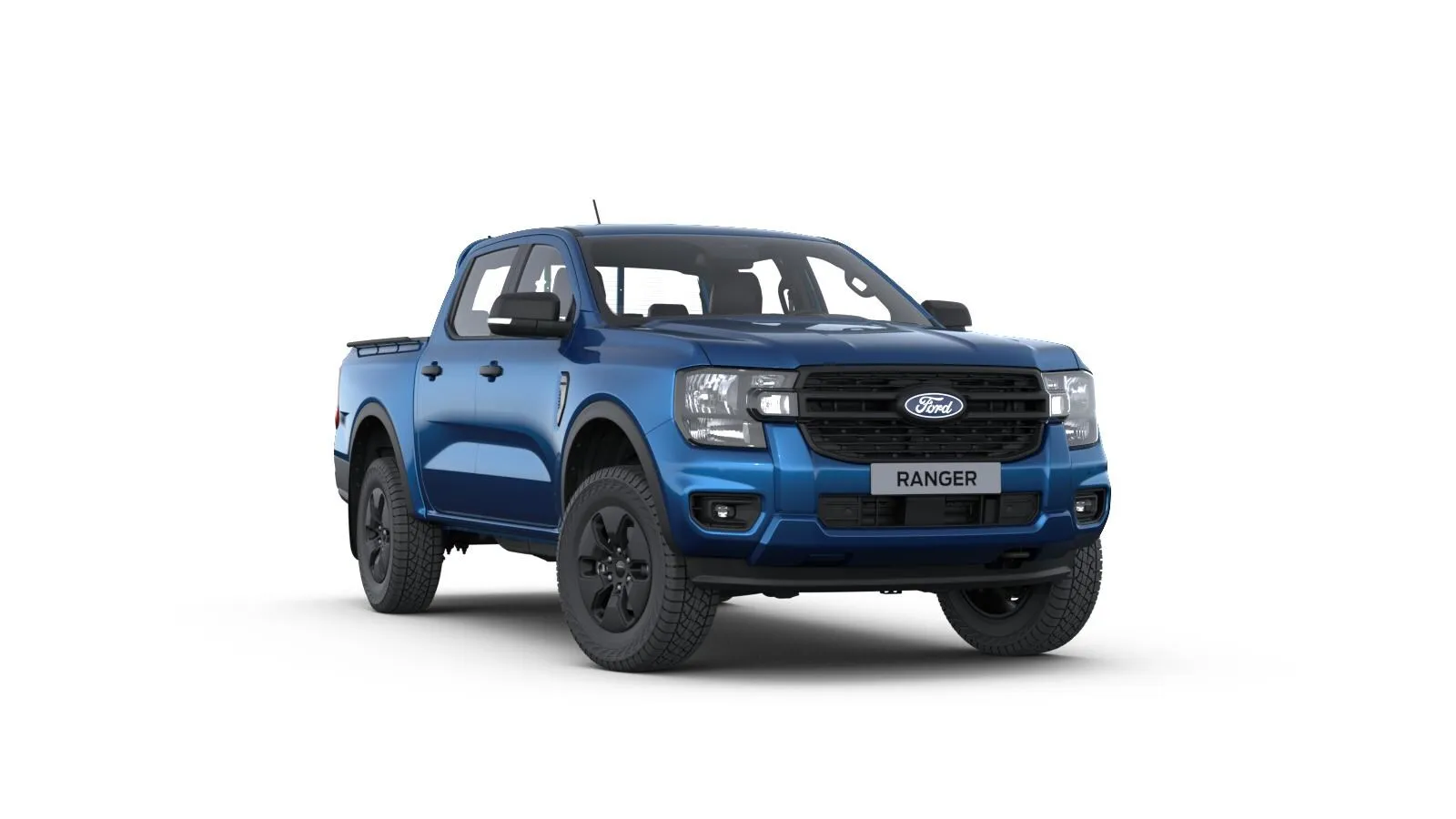 Ranger Double Cab, XLT, Metalický lak karoserie – modrá Lightning, front