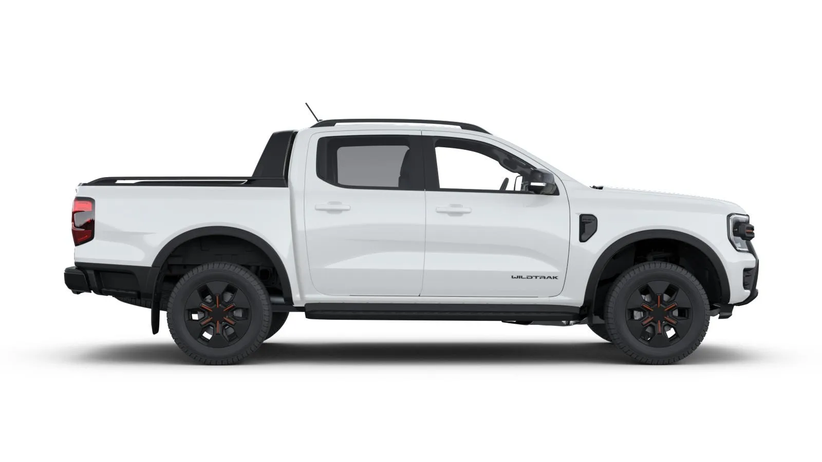 Ranger Double Cab, Wildtrak, Nemetalický lak karoserie – bílá Frozen, side