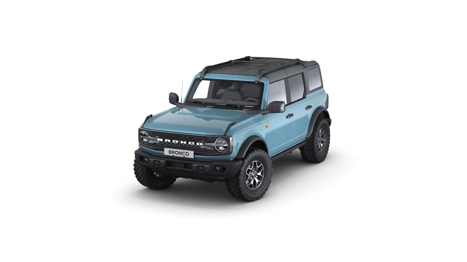 Ford Bronco VI Badlands v barvě Area 51 – pohled z boku