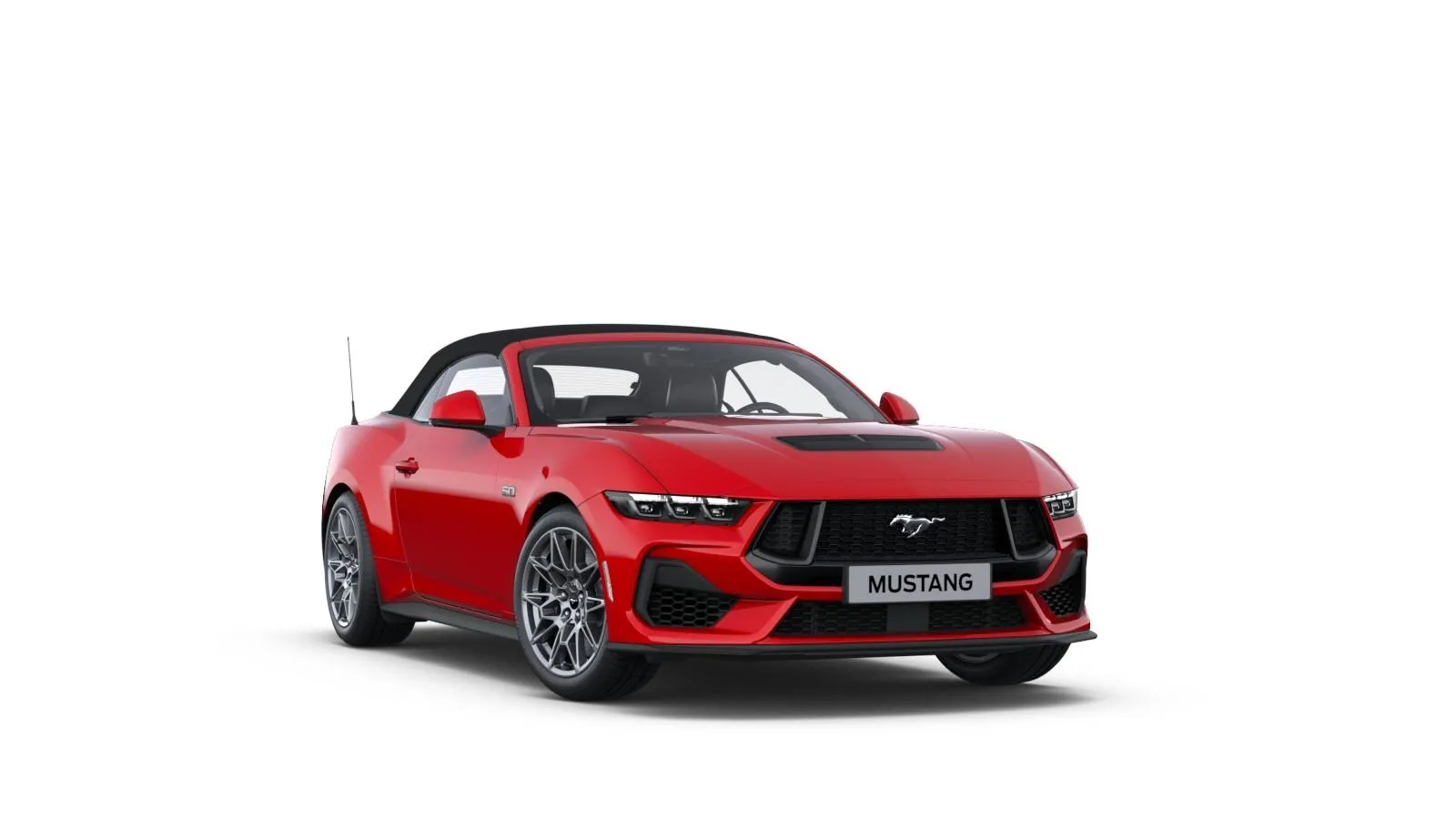 Mustang Convertible, GT, Červená Race, front