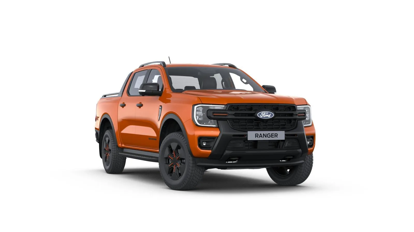 Ranger Double Cab, Wildtrak, Metalický lak karoserie – oranžová Ignite, front
