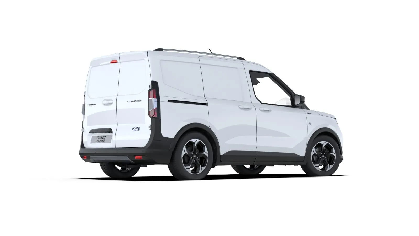 Ford Transit Courier Van Active v barvě bílá Frozen – pohled z boku