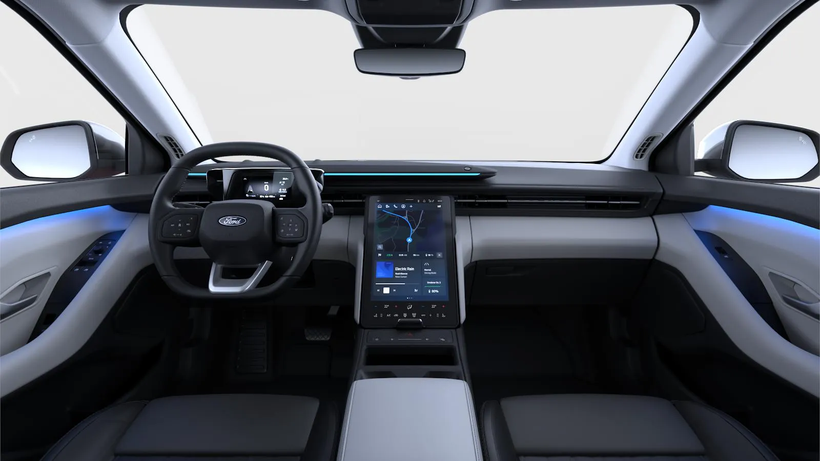 Explorer EV, Premium, interiér Prémiový vinyl Sensico v černé, dashboard