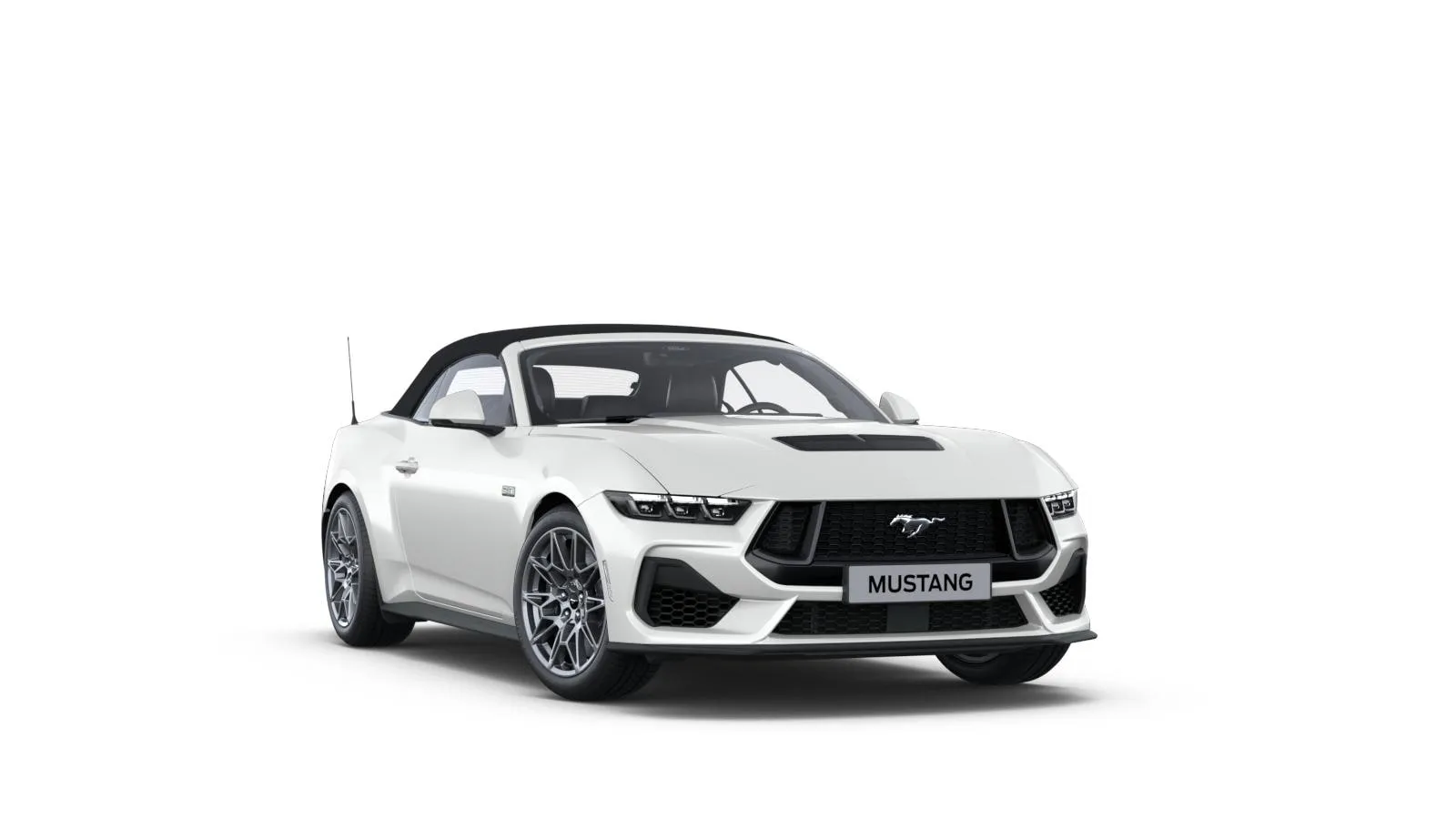 Mustang Convertible, GT, Bílá Oxford, front
