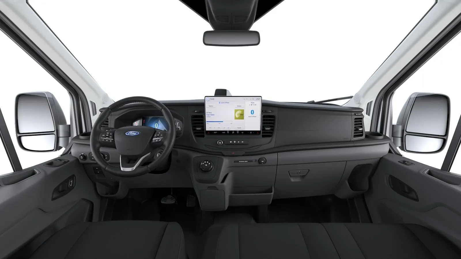Transit Van Kombi M1 350 L2 H2 (2026.50), Trend, interiér Tmavé látkové potahy, dashboard